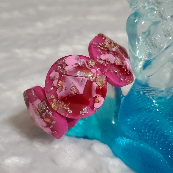 Boutique Jewelry - •Pink and gold fleck confetti stretchy bracelet•OS